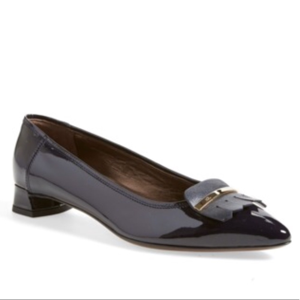 AGL Kiltie Blue Pointed Toe Pump